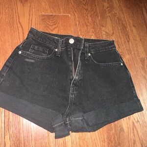 Wild Fable Black High Waist Denim Shorts